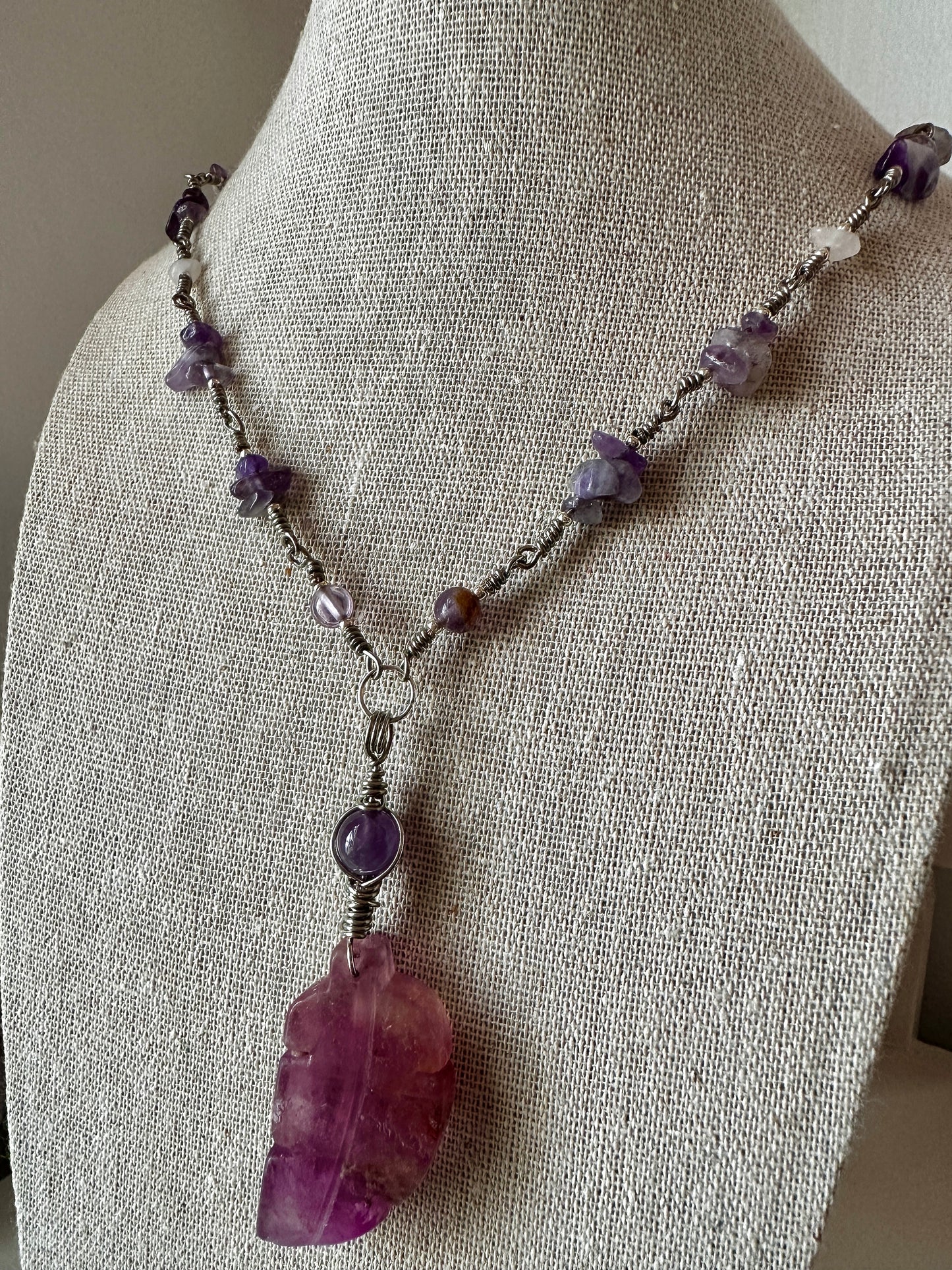 Aura-Cleansing // Balance // Compassion // Love Wire Wrap Necklace