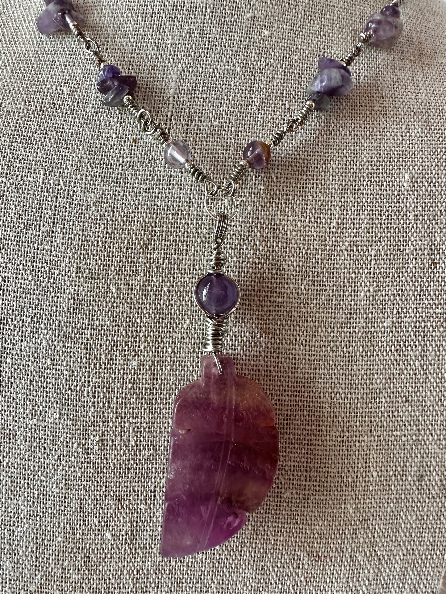Aura-Cleansing // Balance // Compassion // Love Wire Wrap Necklace