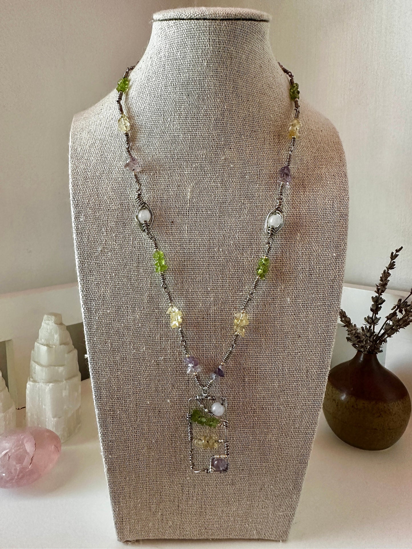 Healing // Transformation // Connection // Kindness // Alignment Wire Wrap Necklace