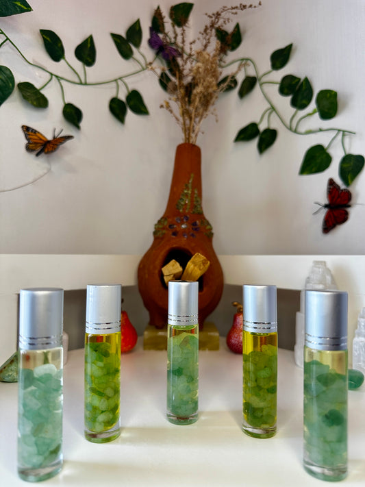 Prosperity Green Aventurine Essential Oil Roller